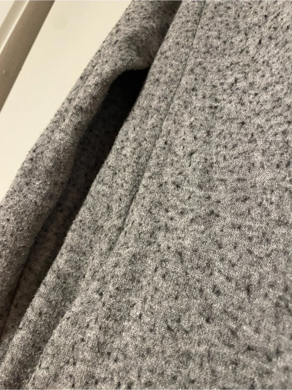 BB Dakota Heather Gray Asymmetric Wrap Cardigan jacket AS